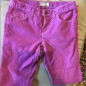 🌷FREE PEOPLE PINK CORDUROY PANTS SIZE 28